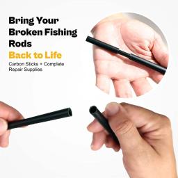 Kit de varas de pesca de fibra de carbono FishTrip para reparo de vara de alta resistência 1mm ~ 10mm * 10cm para reparo de vara de pesca quebrada - Image 4