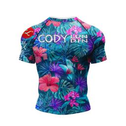 Camisa esportiva masculina 3D, quimono, Jiu Jitsu, Kickboxing, Brasil Jersey, Preto, Swim Rash Guard, Fitness, Bjj Boxe, Musular T-shirts - Image 3