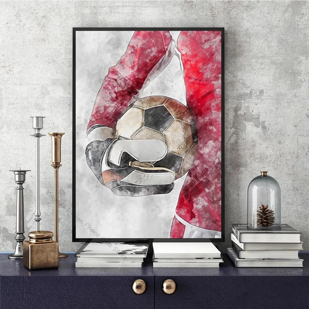 Cartaz de Jogador de Futebol, Boa Qualidade de Impressão, Vintage Quarto, Casa, Bar, Café, Arte Estética, Pintura de Parede, 1Pc - Image 1