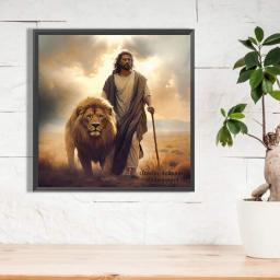 Kit de pintura de Jesus Cristo, 5d, diy, bordado, óleo, feito à mão, mosaico, arte, decoração, novo, 2024 - Image 2