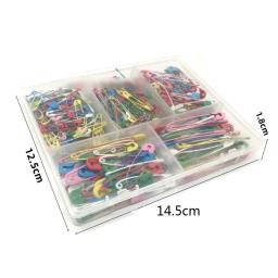 Metal colorido Pinos de Segurança, DIY Costura Ferramentas Acessórios, Broche Vestuário Buckle, Agulha Vestuário Ferramenta, Grande e Pequena Box Set, 350Pcs - Image 3