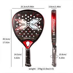 Alta qualidade, raquete de tênis padel profissional, rosto macio, fibra de carbono, leve, elegante raquete esportiva eva, 2023-2024 - Image 3