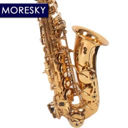 MORESKY-E-Saxofone Alto Flat com Estojo, Eb, Alto, Chaves Douradas, Instrumento de Música - Image 1
