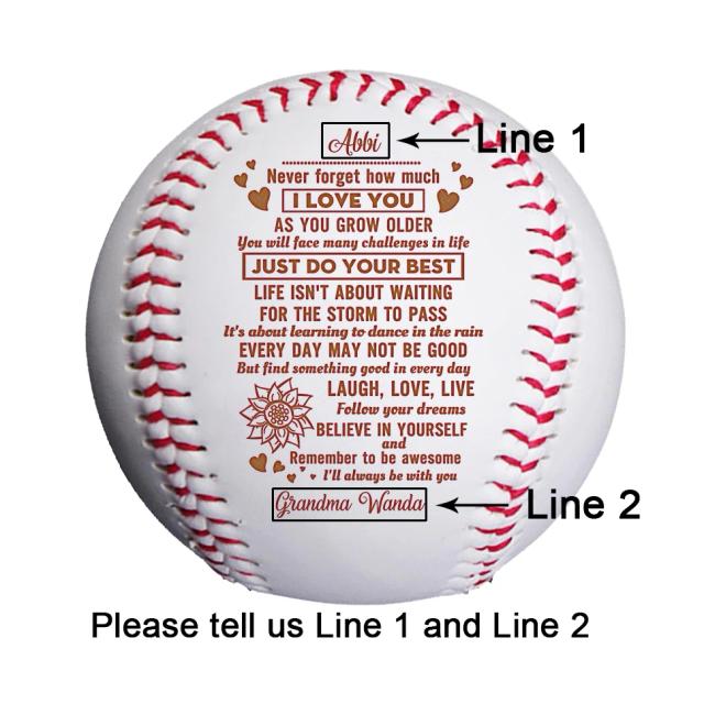 Bola de Beisebol Personalizada e Feita à Mão: Presente Especial para Filhos e Netos, Ideal para Softball e Beisebol