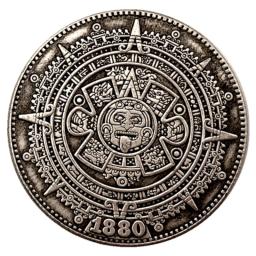 Coleção Comemorativa de Moedas em Prata Antiga, Maia, Relógio de sol, Asteca, Cobre, Moeda, Medalha, 1pc - Image 1