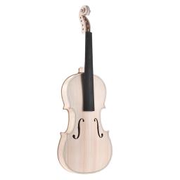 Full Size Natural madeira maciça acústico violino Kit, DIY, Spruce Top, Bege, costas, pescoço, Fingerboard, Tailpiece, 4/4 - Image 3