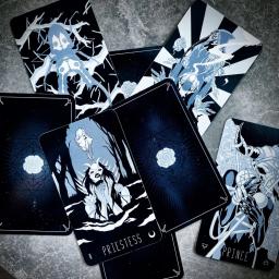 Wayward Dark Tarot Card Games, Totalmente Ilustrado, Tamanho Padrão, 78 Pcs Cards, 12x7cm - Image 3