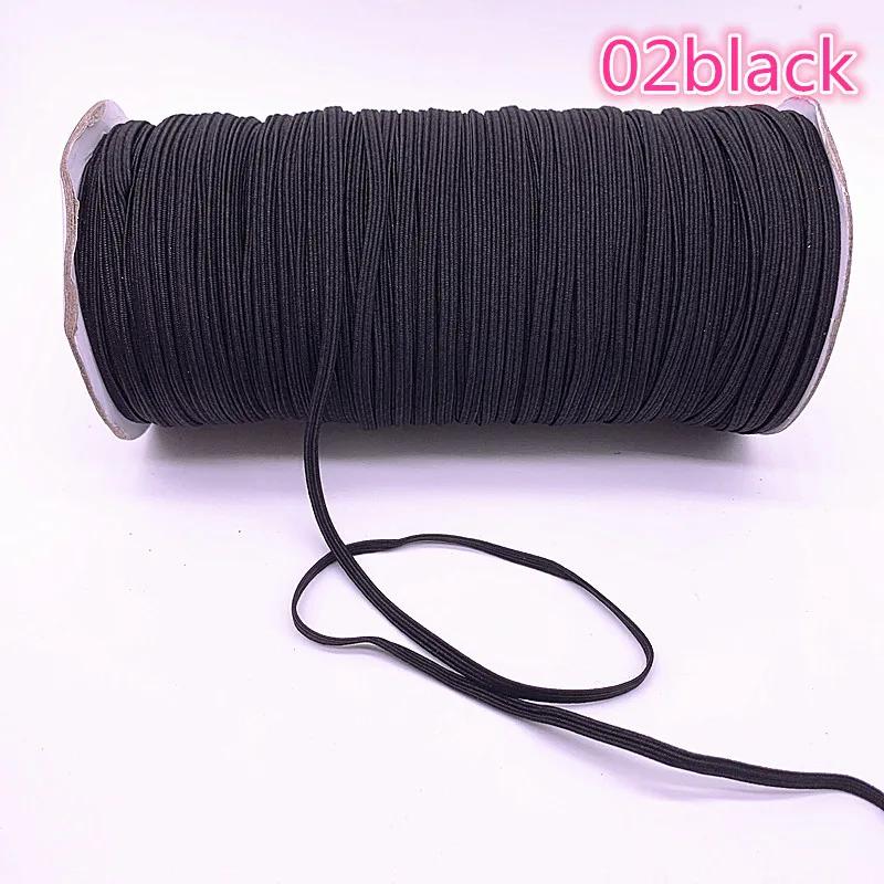 High-Elastic Spool Banda De Costura, Cabo Elástico Plana, Artesanato Artesanal DIY, 3mm, 5 jardas - Image 1
