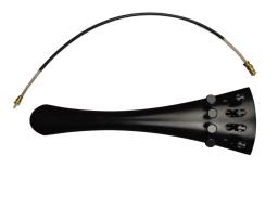Full Size Profissional Violoncelo Tailpiece com Corda Gut, Fibra De Carbono, Madeira De Ébano, Rosewood Violoncelo Acessórios, 4/4 - Image 3