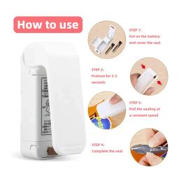 Mini saco de calor máquina selagem pacote aferidor sacos de plástico térmico saco de alimentos fechamento portátil aferidor embalagem acessórios cozinha - Image 2