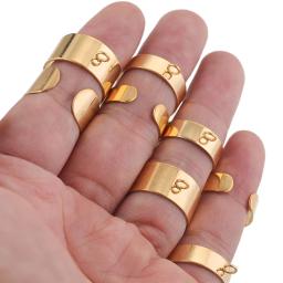 Anéis Abertos Ajustáveis para Fazer Jóias, Aço Inoxidável, Banhado a Ouro, Configurações do Anel de Salto, Craft Tassel Suprimentos, 10 Pçs/lote - Image 3