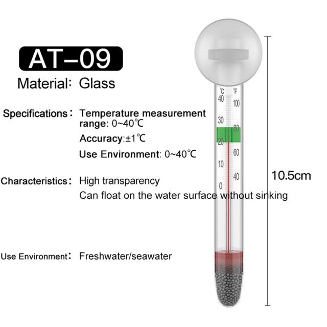 Termômetro Digital 3D para Aquários - Medidor de Temperatura Eletrônico para Peixes, Ideal para Tanques de Água, 1 Unidade