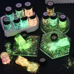 Luminous Epóxi Resina de Enchimento Lantejoulas, Hexágono Brilham no Escuro, Brilhante, DIY, Silicone Mold, Glitter, Nail Art, Jóias Decoração - Image 1