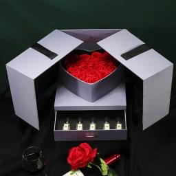 High-end luxo aniversário mistério caixa de presente dia dos namorados flor embalagem festa nobre favor caixas para batom perfume jóias - Image 4