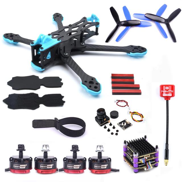Quadro de Fibra de Carbono para Drone RC APEX APEX-DC HD FPV Freestyle - 250mm, 2300KV Motor, 60A 4 em 1 ESC, FC F4 e Câmera 1500TVL
