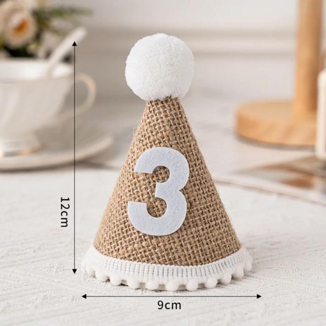 Chapéu de Serapilheira Colorido para Aniversário Infantil - Feltro de Linho, Ideal para 1°, 2° e 3° Anos e Chuveiro de Bebê