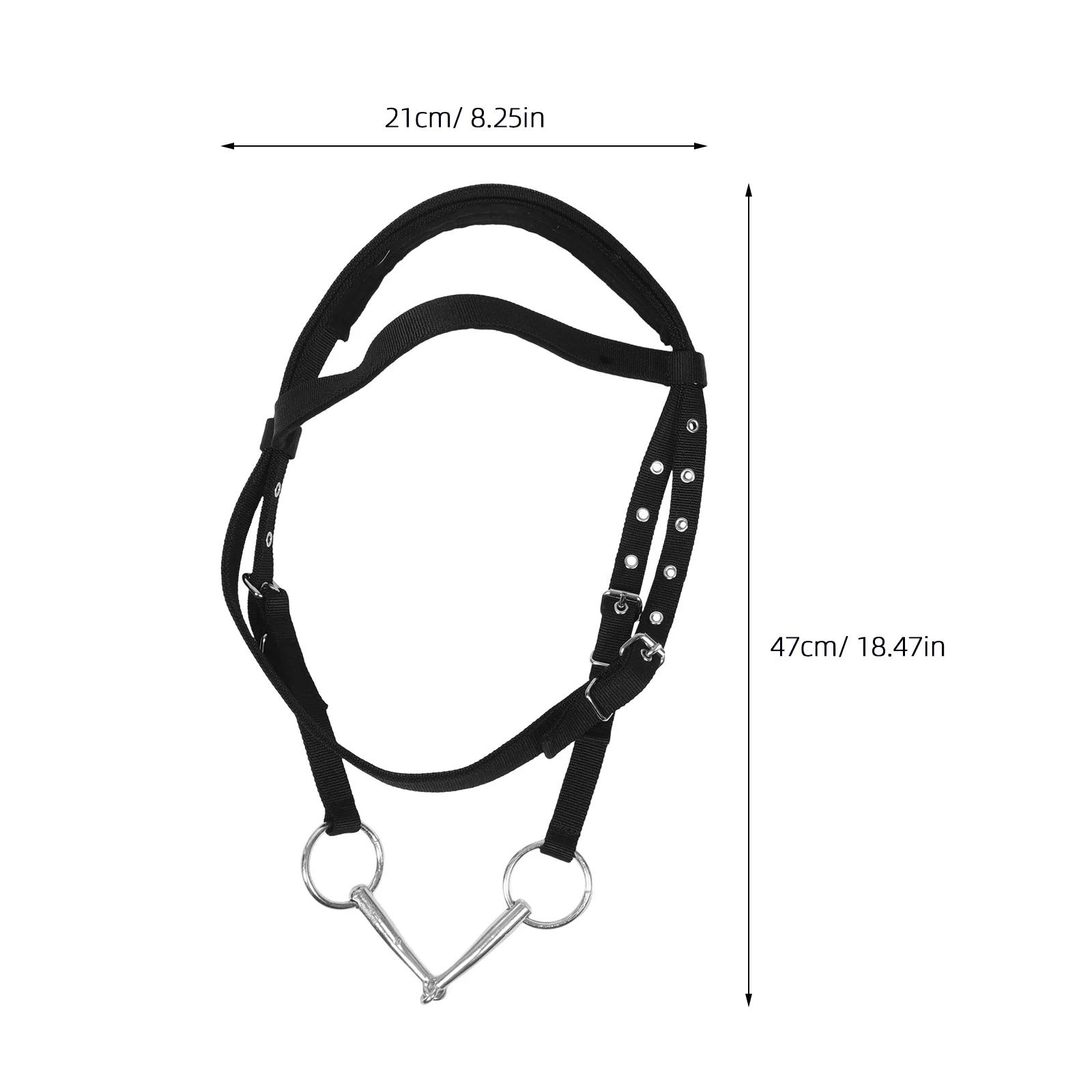 Corda de náilon halter cavalos confortável sem mordida design treinamento de cavalo rein bitless brida rein ajustável durável forte - Image 1