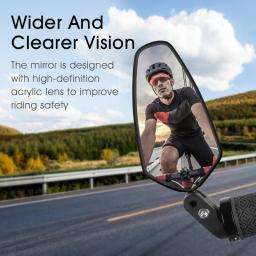 West Biking-Espelho Retrovisor de Bicicleta, Grande Angular, Back Sight Reflector, HD MTB, Road Bike Guiador, Acessórios de Bicicleta, 360 Girar - Image 2