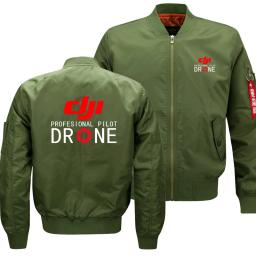 Jaqueta de voo superdimensionada impermeável masculina, jaqueta ao ar livre, corta-vento, grossa, tamanho grande, DJI Drone Pilot Print, casual, homem - Image 1