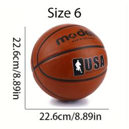1pc oficial adulto adolescente basquete-marrom tamanho 4/5/6/7 basquete-borracha durável interior/exterior bola de jogo profissional - Image 6