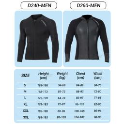 Terno de mergulho neopreno para homens e mulheres, jaqueta wetsuit, surf snorkeling, pesca submarina, pesca submarina, equipamento de kitesurf, 2mm, 3mm - Image 6