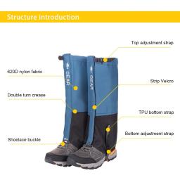 Impermeável e windproof polainas para esqui ao ar livre, camping, caminhadas, escalada, botas de neve, botas para ciclismo - Image 2