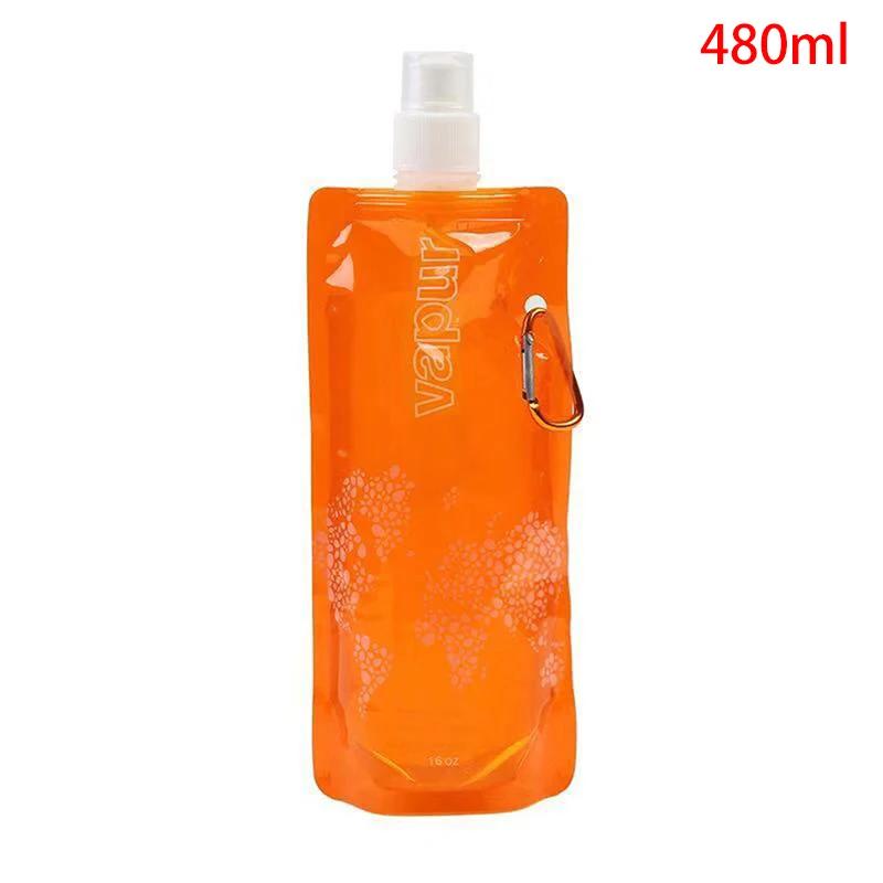 Saco de água dobrável ultraleve portátil, garrafa de garrafa macia, esporte ao ar livre, caminhadas, camping, balde dobrável, 350ml, 480ml - Image 1