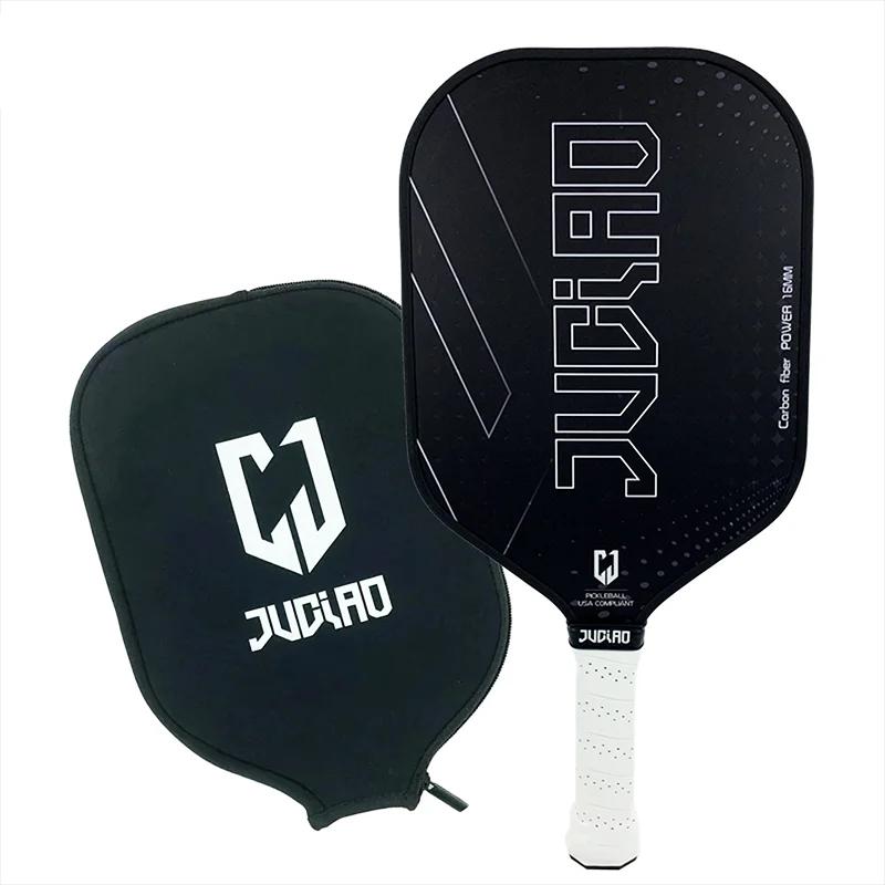 JUCIAO-Carbon Fiber Pickleball Paddles, Polipropileno Honeycomb Core, Fibra De Carbono, Fibra De Vidro, Face Híbrida, Raquete, 16mm - Image 1