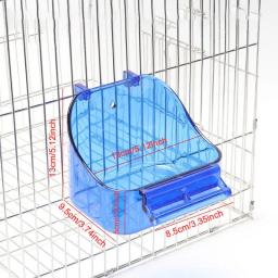 Banheira de água para pássaros multifuncional, gaiola para animais de estimação, tigela suspensa, papagaio, piscina de pássaros, conveniente, grossa e resistente para pássaros pequenos - Image 6