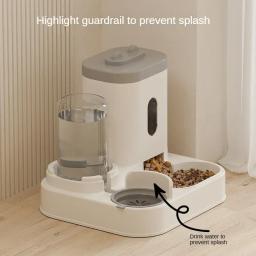 Alimentador automático com fonte de água para animais de estimação, prato levantado, grande capacidade, tigela de comida para cães e gatos - Image 4