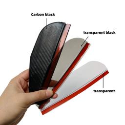 2 pçs espelho retrovisor do carro chuva sobrancelha fibra de carbono viseira sombra capa protetor visão clara para chuva espelho do carro acessórios - Image 2