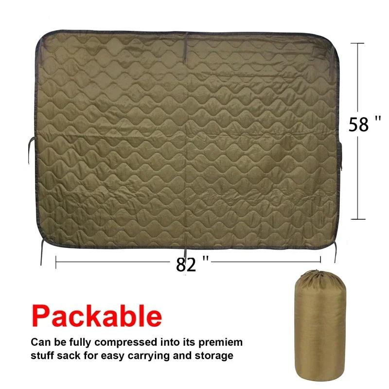 Forro tático do poncho do exército, camuflagem, repelente de água, cobertor acolchoado de madeira, adequado para acampar, tiro, caça - Image 1