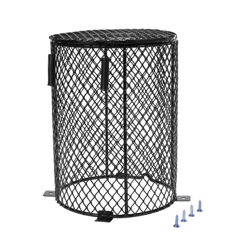 protetor lâmpada calor para répteis com 4 parafusos para lâmpadas aquecimento anfíbios capa anti-queimadura - Image 1