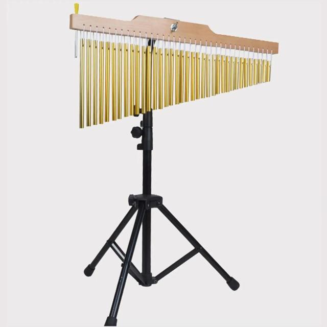 Suporte de Sinos de Barra Tripé Ajustável para Instrumentos de Percussão - Presente Ideal para Aniversário e Iniciantes em Música