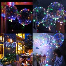 10Pcs LED Luminosa Bobo Balões com Luz String Claro Balão Festival Decoração Aniversário Casamento Festa Suprimentos Baby Shower - Image 4