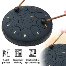 Instrumentos de percussão com Drum Bag, Sound Healing Marretas, Chuva Drum Instrumento, Livro de música, 6 ", 11 Notas - Image 1