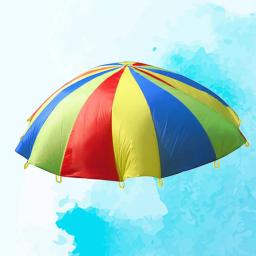 Rainbow Parachute Toys for Kids, Teamwork Game Prop, Jump Bag, Bounce Play Mat, Atividade escolar, Puzzle Game, 1,1 m de diâmetro - Image 4