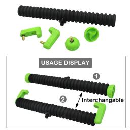 1 conjunto de alimentador de pesca de carpa, suporte de haste intercambiável para equipamento de cabelo de carpa, método grosso, equipamento de pesca - Image 4