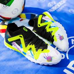 Tênis de futebol antiderrapante masculino, chuteiras de gramado de alta qualidade para crianças, botas de futebol TF e FG, 35-45 - Image 3