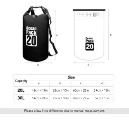 Tomshoo 10L - 30L Saco Seco Impermeável Ao Ar Livre Mochila Saco de Água Flutuante Rolo Superior para a Canoagem Rafting Canoagem Rio Trekking - Image 4