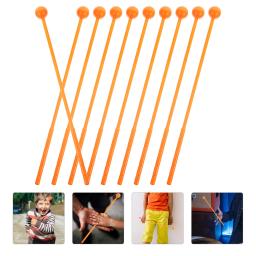 Percussão para crianças, malho percussão, baqueta, instrumentos musicais, carrilhão, xilofone, bloco de madeira, glockenspiel amarelo, 1 saco, 10pcs - Image 1