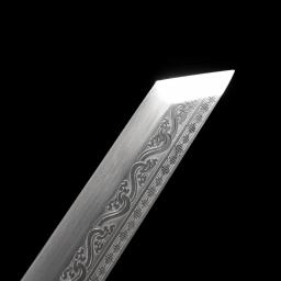 Handmade Full Tang Metal Swords, lâmina de aço chinesa Real Catana, arma de treino pronta, gravada com dragão, Tsuka, 1060 - Image 4