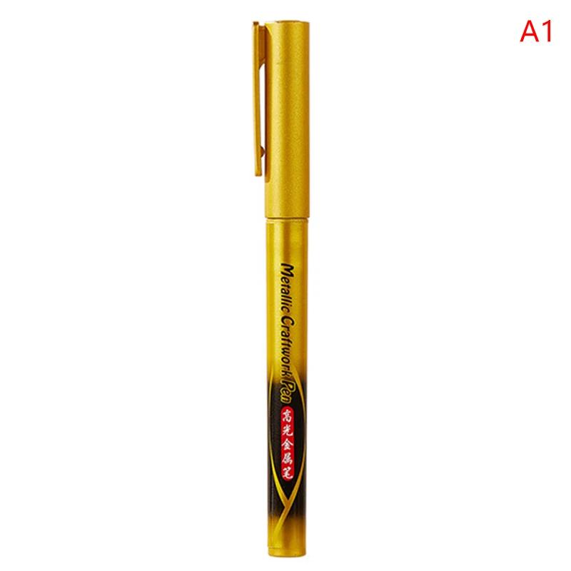 Gold Silver Color Maker Pen Craft Pen DIY Impermeável Paint Pen Sign Mark Metal Pen Greeting Card Caligrafia Highlight Maker Pen - Image 1