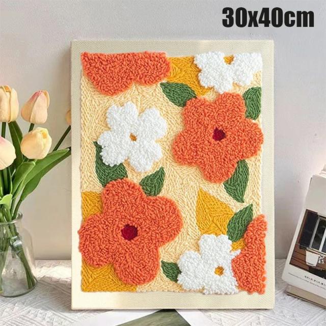 Kit Completo de Agulhas de Soco para Bordado: Conjunto DIY de Flores com Aros, Fios e Ferramentas para Iniciantes