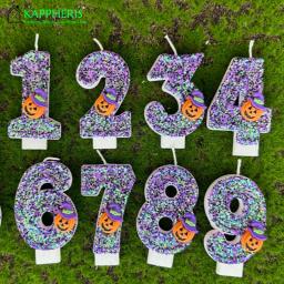 Sparklers Halloween Pumpkin Velas, Original, Feliz Aniversário, Decorações De Bolo Para Crianças Festa - Image 2