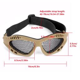 Alta qualidade de caça tactical paintball óculos eyewear malha arame aço airsoft net óculos resistência choque olho jogo protetor - Image 5