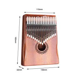 17 Teclas Kalimba Thumb Piano, Teclado Pessoal, Instrumento Musical, Acessórios para Performance, Grande Presente para Presente de Natal - Image 3
