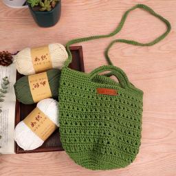 Fio De Crochet De Algodão Oco, Linha De Tricô De Poliéster, Linha De Crochê Redonda, Grossa DIY Bag Mat Slipper, 2mm, 100g, 1Pc - Image 6