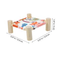 Rede elevada destacável do animal de estimação, Cama de dormir respirável, Cama confortável dos desenhos animados, Lavável, Multiuso, Coelho, Hamster - Image 2