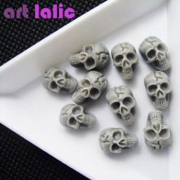 20 peças contas de resina com design de osso de caveira 3D para arte em unhas, para decoração de pontas de arte em unhas em gel acrílico DIY - Image 5